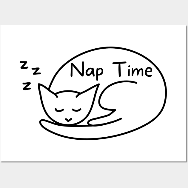 Nap Time. Funny Cat Lover Design. Wall Art by That Cheeky Tee